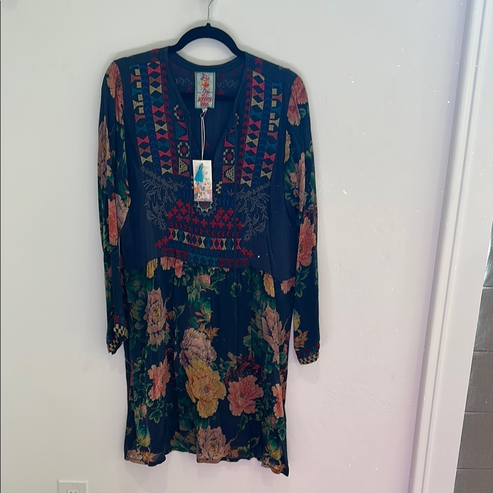 Johnny Was Floral Long Sleeve Dress - Picture 3 of 8